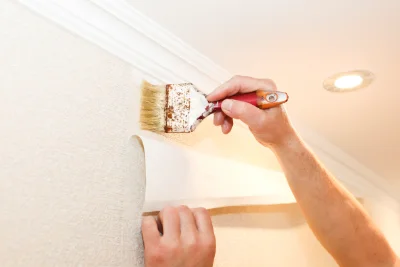 Pose de papier peint à Moulhard — revêtements muraux et toiles de verre